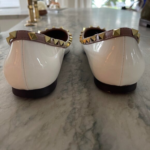 Valentino Rockstud Pointed Toe Ballerina Flat - Picture 3 of 7